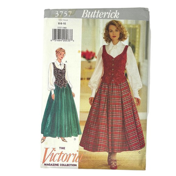 Vintage Butterick 3757 The Victoria Magazine Collection Sewing Pattern 90s - Picture 1 of 3